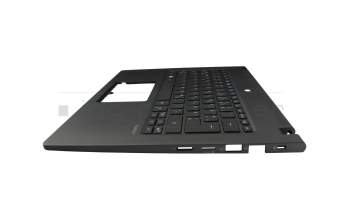 Teclado incl. topcase DE (alemán) negro/negro con retroiluminacion original para Acer TravelMate P6 (P614-51T-G2)