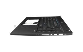 Teclado incl. topcase DE (alemán) negro/negro con retroiluminacion original para Acer TravelMate X3 (TMX3410-M)