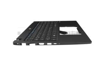 Teclado incl. topcase DE (alemán) negro/negro con retroiluminacion original para Acer TravelMate X3 (TMX3410-M)