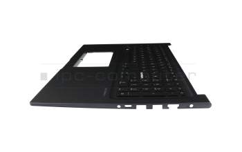 Teclado incl. topcase DE (alemán) negro/negro con retroiluminacion original para Asus F1704VA