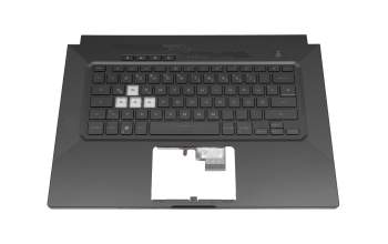 Teclado incl. topcase DE (alemán) negro/negro con retroiluminacion original para Asus FX516PC