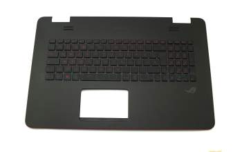 Teclado incl. topcase DE (alemán) negro/negro con retroiluminacion original para Asus ROG G771JW