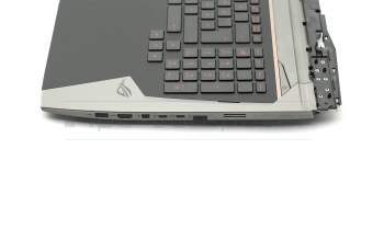 Teclado incl. topcase DE (alemán) negro/negro con retroiluminacion original para Asus ROG GX700VO