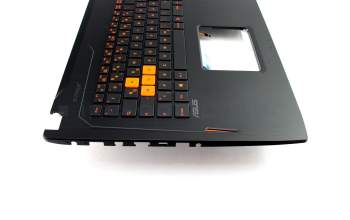 Teclado incl. topcase DE (alemán) negro/negro con retroiluminacion original para Asus ROG Strix GL702VM