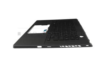 Teclado incl. topcase DE (alemán) negro/negro con retroiluminacion original para Asus ROG Zephyrus M16 GU603ZM