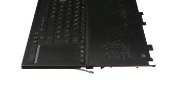 Teclado incl. topcase DE (alemán) negro/negro con retroiluminacion original para Asus ROG Zephyrus S GX531GW