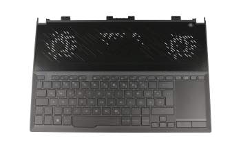 Teclado incl. topcase DE (alemán) negro/negro con retroiluminacion original para Asus ROG Zephyrus S GX531GX