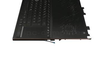 Teclado incl. topcase DE (alemán) negro/negro con retroiluminacion original para Asus ROG Zephyrus S GX531GX