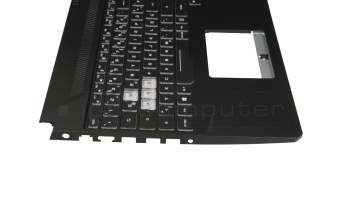 Teclado incl. topcase DE (alemán) negro/negro con retroiluminacion original para Asus TUF FX505GM