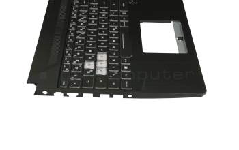 Teclado incl. topcase DE (alemán) negro/negro con retroiluminacion original para Asus TUF FX565GM