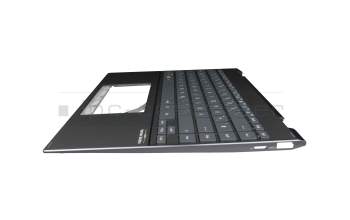 Teclado incl. topcase DE (alemán) negro/negro con retroiluminacion original para Asus ZenBook Flip 13 UX363EA