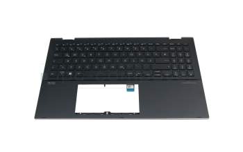 Teclado incl. topcase DE (alemán) negro/negro con retroiluminacion original para Asus ZenBook Pro 15 Flip UP6502ZD