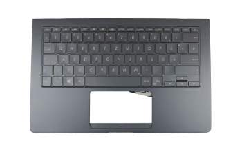 Teclado incl. topcase DE (alemán) negro/negro con retroiluminacion original para Asus ZenBook S UX391UA