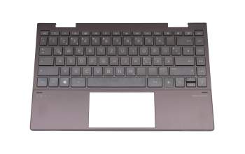 Teclado incl. topcase DE (alemán) negro/negro con retroiluminacion original para HP Envy x360 13-ay0000