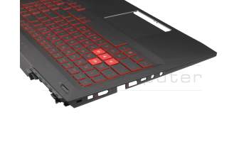 Teclado incl. topcase DE (alemán) negro/negro con retroiluminacion original para HP Omen 15-ce000