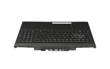 Teclado incl. topcase DE (alemán) negro/negro con retroiluminacion original para HP Omen 15-dc1000
