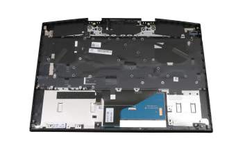 Teclado incl. topcase DE (alemán) negro/negro con retroiluminacion original para HP Omen 15-dh0000