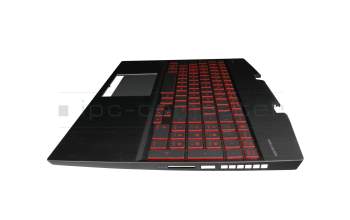 Teclado incl. topcase DE (alemán) negro/negro con retroiluminacion original para HP Omen 15-dh1000