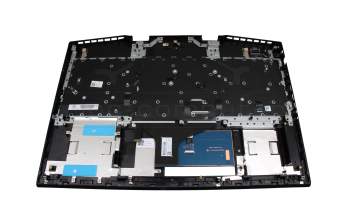 Teclado incl. topcase DE (alemán) negro/negro con retroiluminacion original para HP Omen 17-cb0000