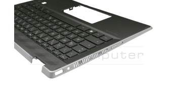 Teclado incl. topcase DE (alemán) negro/negro con retroiluminacion original para HP Pavilion x360 14-dh1000