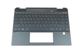Teclado incl. topcase DE (alemán) negro/negro con retroiluminacion original para HP Spectre x360 13-ap0000