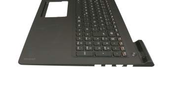 Teclado incl. topcase DE (alemán) negro/negro con retroiluminacion original para Lenovo IdeaPad 700-15ISK (80RU)