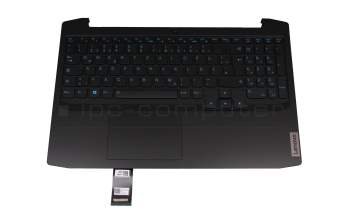 Teclado incl. topcase DE (alemán) negro/negro con retroiluminacion original para Lenovo IdeaPad Gaming 3-15ARH05 (82EY)