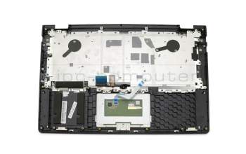 Teclado incl. topcase DE (alemán) negro/negro con retroiluminacion original para Lenovo Yoga 3 1470 (80KQ)