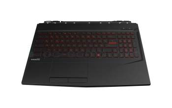 Teclado incl. topcase DE (alemán) negro/negro con retroiluminacion original para MSI GL63 8RC (MS-16P6)