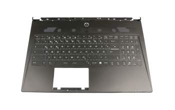 Teclado incl. topcase DE (alemán) negro/negro con retroiluminacion original para MSI GS60 6QC/6QD (MS-16H8)