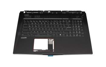 Teclado incl. topcase DE (alemán) negro/negro con retroiluminacion original para MSI GS73 Stealth 8RF (MS-17B7)