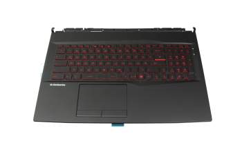 Teclado incl. topcase DE (alemán) negro/negro con retroiluminacion para MSI GL75 Leopard 10SCSK/10SCXK (MS-17E8)