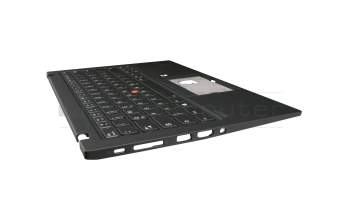 Teclado incl. topcase DE (alemán) negro/negro con retroiluminacion y mouse stick WLAN original para Lenovo ThinkPad X1 Carbon 8th Gen (20UA/20U9)