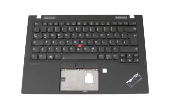 Teclado incl. topcase DE (alemán) negro/negro con retroiluminacion y mouse stick WWAN original para Lenovo ThinkPad X1 Carbon 8th Gen (20UA/20U9)