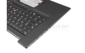 Teclado incl. topcase DE (alemán) negro/negro con retroiluminacion y mouse stick original para Lenovo ThinkPad P1 Gen 1 (20MD/20ME)