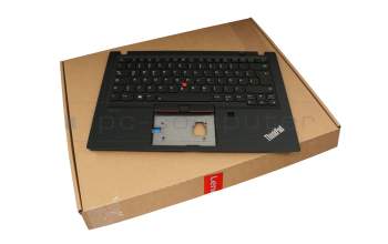 Teclado incl. topcase DE (alemán) negro/negro con retroiluminacion y mouse stick original para Lenovo ThinkPad T14s Gen 1 (20UH/20UJ)