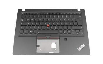 Teclado incl. topcase DE (alemán) negro/negro con retroiluminacion y mouse stick original para Lenovo ThinkPad T490s (20NX/20NY)