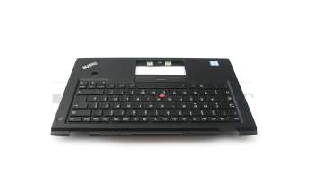 Teclado incl. topcase DE (alemán) negro/negro con retroiluminacion y mouse stick original para Lenovo ThinkPad X1 Carbon 4th Gen (20FC/20FB)
