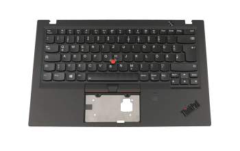 Teclado incl. topcase DE (alemán) negro/negro con retroiluminacion y mouse stick original para Lenovo ThinkPad X1 Carbon 6th Gen (20KH/20KG)