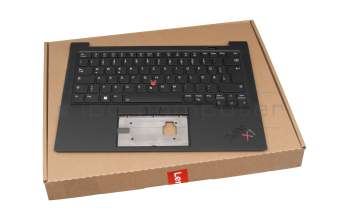 Teclado incl. topcase DE (alemán) negro/negro con retroiluminacion y mouse stick original para Lenovo ThinkPad X1 Carbon 9th Gen (20XW/20XX)