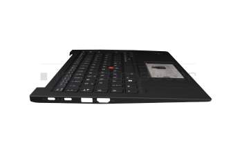 Teclado incl. topcase DE (alemán) negro/negro con retroiluminacion y mouse stick original para Lenovo ThinkPad X1 Carbon 9th Gen (20XW/20XX)