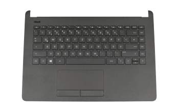 Teclado incl. topcase DE (alemán) negro/negro mesh original para HP 14-bs000