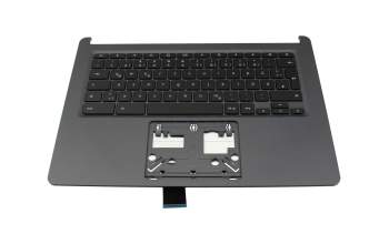 Teclado incl. topcase DE (alemán) negro/negro original para Acer Chromebook 314 (C933LT)