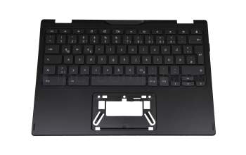 Teclado incl. topcase DE (alemán) negro/negro original para Acer Chromebook Spin 511 (R752T)