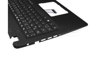Teclado incl. topcase DE (alemán) negro/negro original para Acer Extensa 215 (EX215-51)