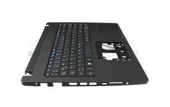 Teclado incl. topcase DE (alemán) negro/negro original para Acer TravelMate P2 (P215-52)