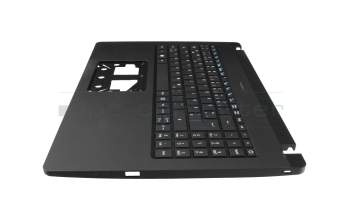 Teclado incl. topcase DE (alemán) negro/negro original para Acer TravelMate P2 (P215-52)