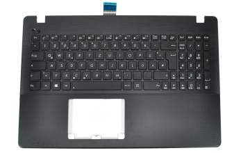 Teclado incl. topcase DE (alemán) negro/negro original para Asus F552EP