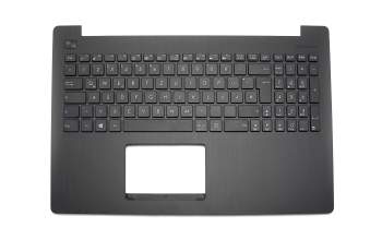 Teclado incl. topcase DE (alemán) negro/negro original para Asus F553MA