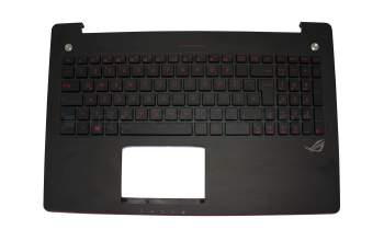 Teclado incl. topcase DE (alemán) negro/negro original para Asus ROG GL550JK